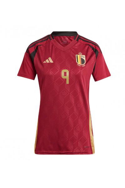 Belgia Leandro Trossard #9 Fotballdrakt Hjemme Klær Dame EM 2024 Korte ermer Belgia Leandro Trossard #9 Fotballdrakt Hjemme Klær Dame EM 2024 Korte ermer